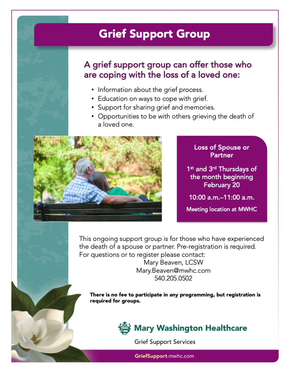 Grief Support Group flyer