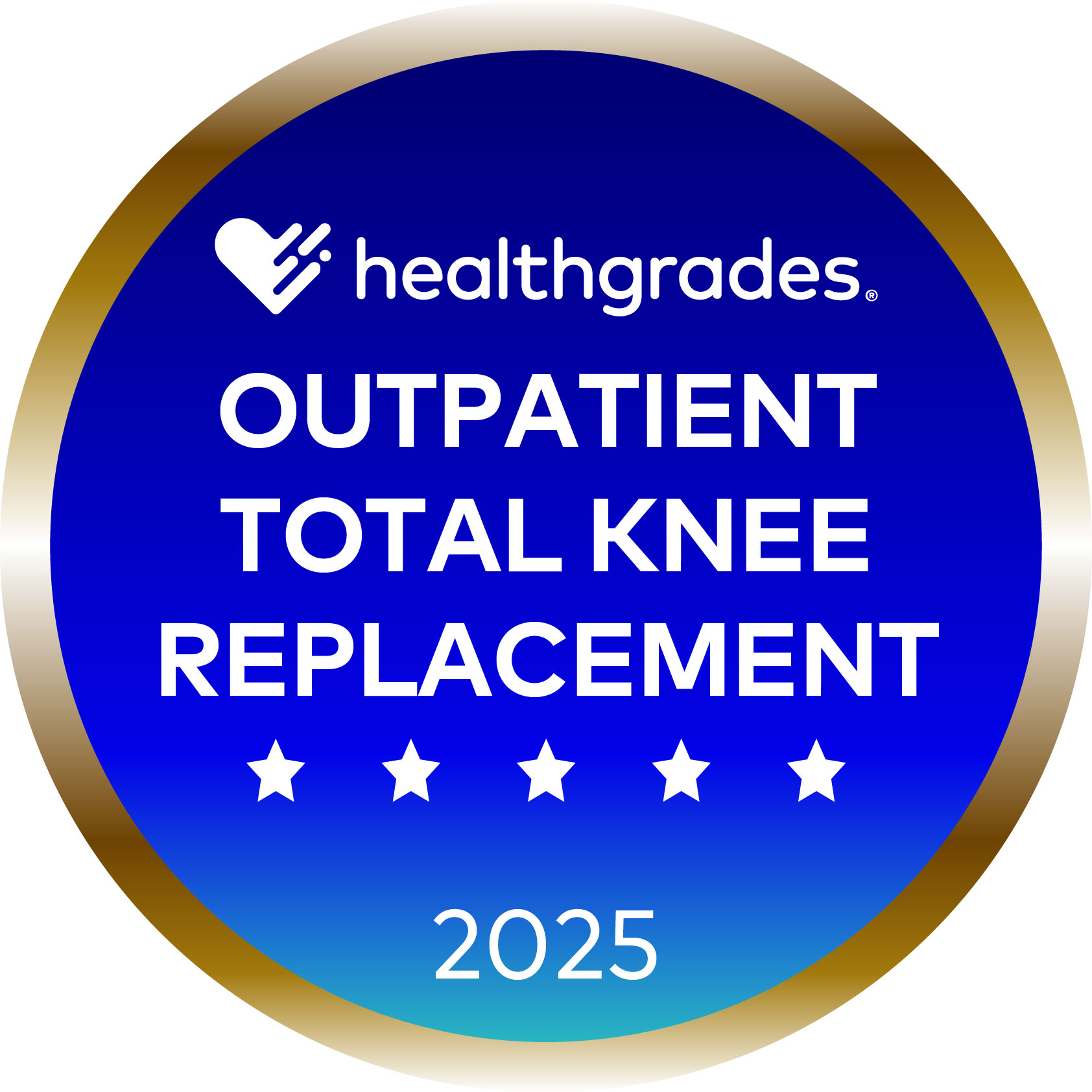 Healthgrades Outpatient Total Knee Replacement 5-star Award