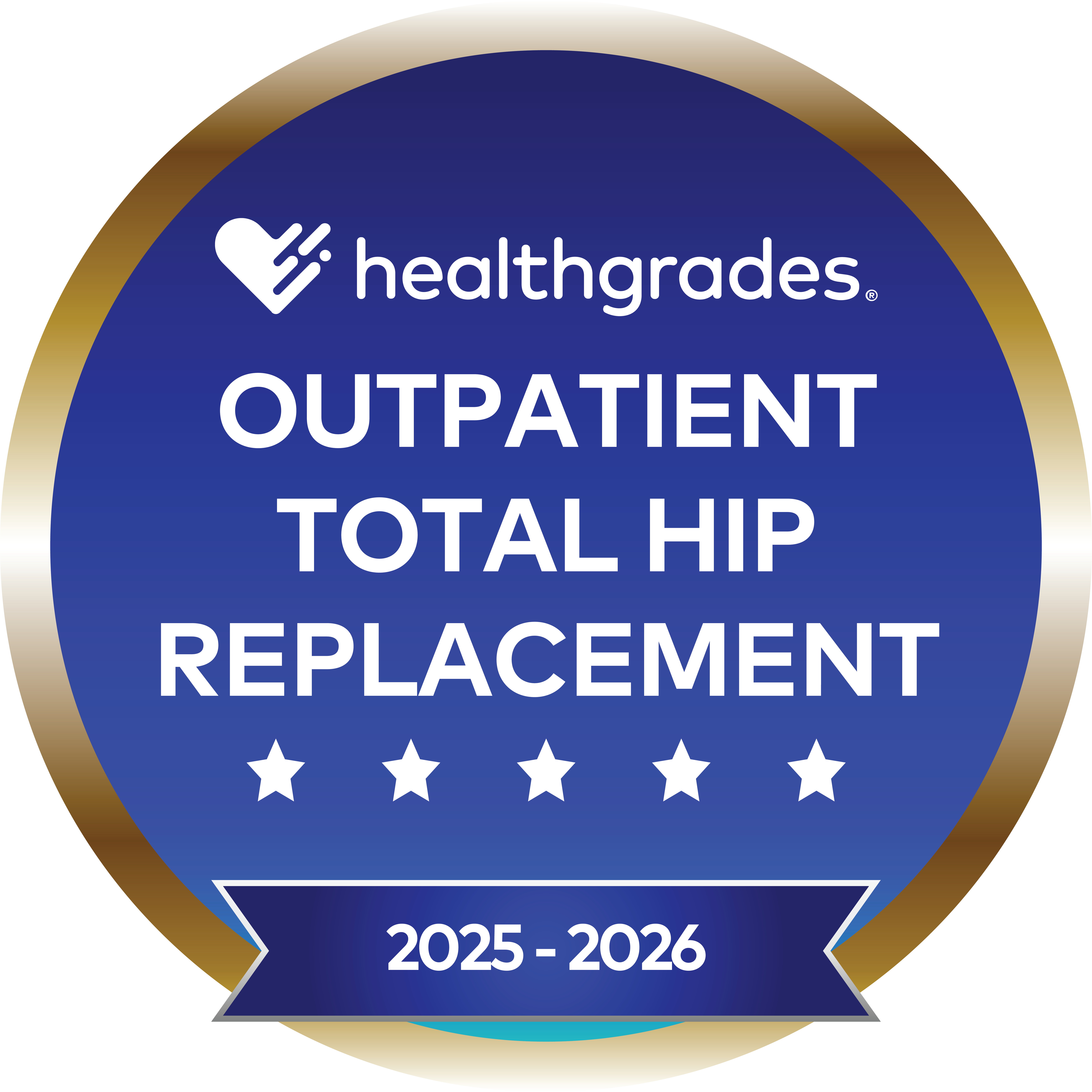 Healthgrades Outpatient Total Hip Replacement 5-star Award