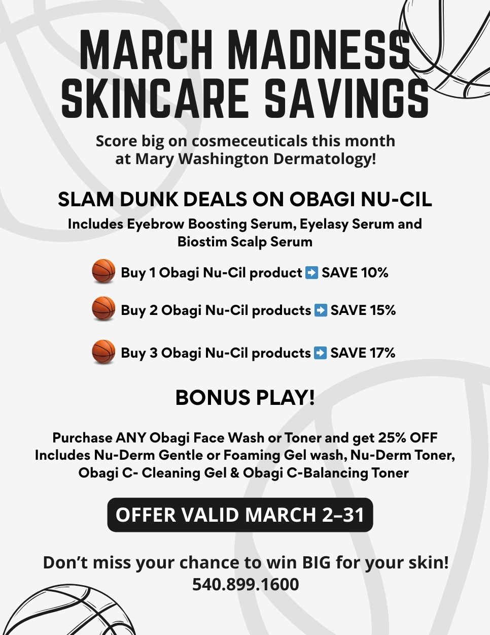 march madness skincare savings